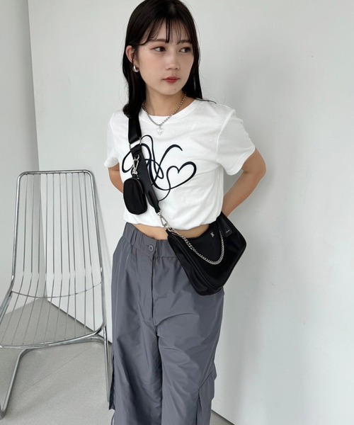 one after another NICE CLAUP(ワンアフターアナザーナイスクラップ)の「サイドドロストカーゴパンツ(カーゴパンツ・レディース・ピンク/アイボリー/チャコールグレー・FREE)」の11枚目の写真