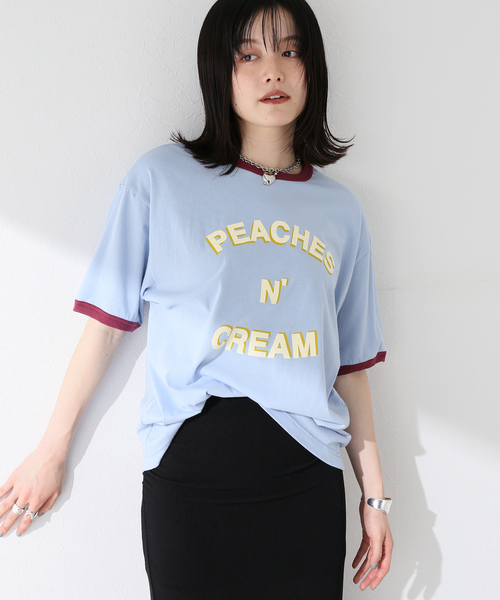 トップス son of the cheese peach n cream shirt セール】【SON OF THE CHEESE / サノバチーズ】 PEACHES N CREAM