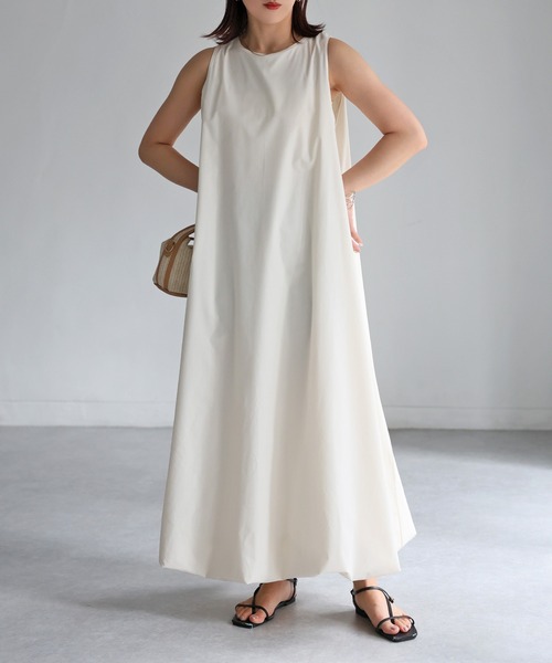 Riberry（リベリー）の「クルーネックアメスリバルーンワンピース（ワンピース・レディース・ブラック/ホワイト・FREE）」の2枚目の写真