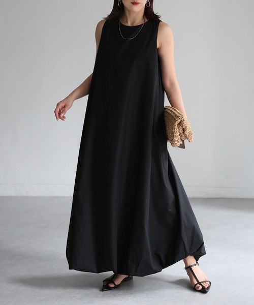 Riberry（リベリー）の「クルーネックアメスリバルーンワンピース（ワンピース・レディース・ブラック/ホワイト・FREE）」の13枚目の写真