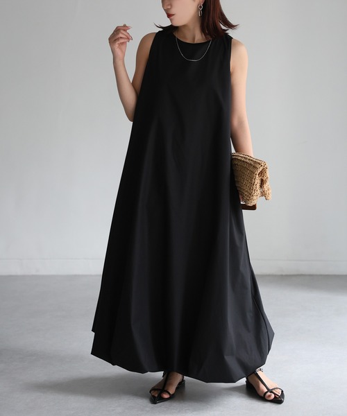 Riberry（リベリー）の「クルーネックアメスリバルーンワンピース（ワンピース・レディース・ブラック/ホワイト・FREE）」の14枚目の写真