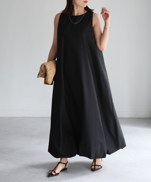 Riberry（リベリー）の「クルーネックアメスリバルーンワンピース（ワンピース・レディース・ブラック/ホワイト・FREE）」の22枚目の写真