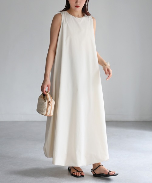 Riberry（リベリー）の「クルーネックアメスリバルーンワンピース（ワンピース・レディース・ブラック/ホワイト・FREE）」の9枚目の写真