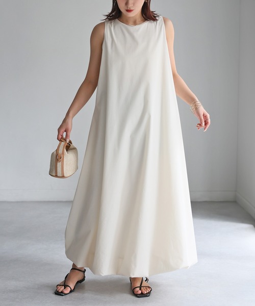 Riberry（リベリー）の「クルーネックアメスリバルーンワンピース（ワンピース・レディース・ブラック/ホワイト・FREE）」の10枚目の写真