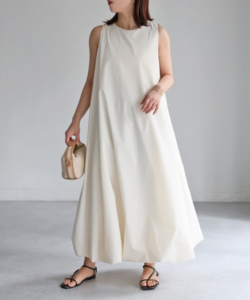 Riberry（リベリー）の「クルーネックアメスリバルーンワンピース（ワンピース・レディース・ブラック/ホワイト・FREE）」の6枚目の写真