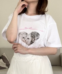 CATリボン半袖Tシャツ