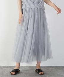 チュールギャザースカート