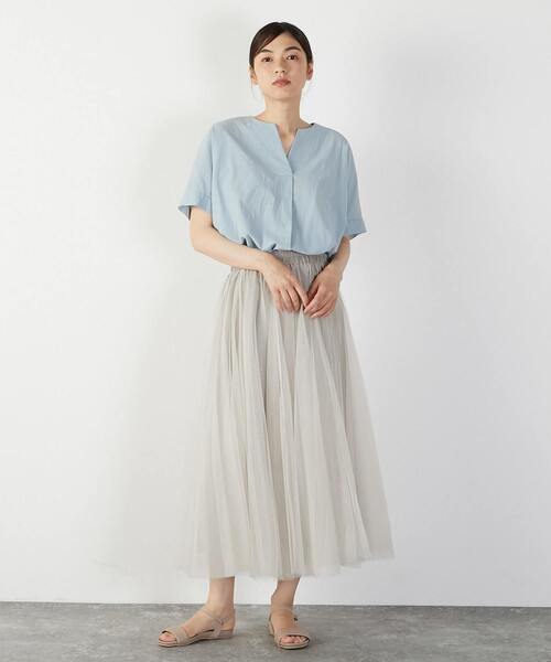 MELROSE claire（メルローズ クレール）の「チュールギャザースカート（スカート・レディース・その他1/その他2・FREE）」の3枚目の写真