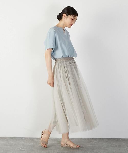 MELROSE claire（メルローズ クレール）の「チュールギャザースカート（スカート・レディース・その他1/その他2・FREE）」の5枚目の写真