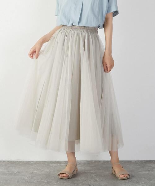 MELROSE claire（メルローズ クレール）の「チュールギャザースカート（スカート・レディース・その他1/その他2・FREE）」の6枚目の写真