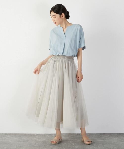 MELROSE claire（メルローズ クレール）の「チュールギャザースカート（スカート・レディース・その他1/その他2・FREE）」の7枚目の写真