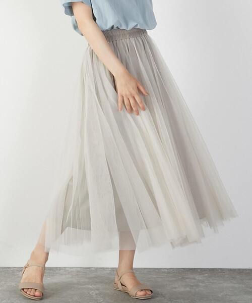 MELROSE claire（メルローズ クレール）の「チュールギャザースカート（スカート・レディース・その他1/その他2・FREE）」の8枚目の写真
