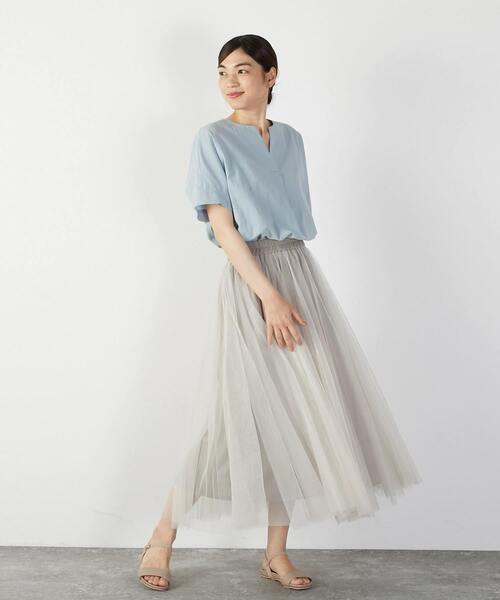 MELROSE claire（メルローズ クレール）の「チュールギャザースカート（スカート・レディース・その他1/その他2・FREE）」の9枚目の写真