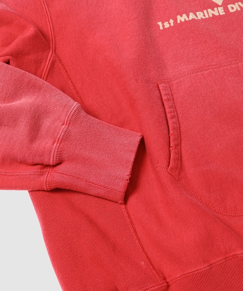 BOW WOW(バウワウ)の「1ST MARINE DIVISION HOODIE AGEING(パーカー・メンズ・レッド系その他・XXL/XL/L)」の5枚目の写真