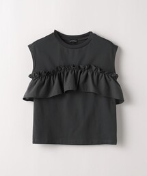 green label relaxing | TJ カット×布帛 フリルノースリーブ / キッズ 100cm-130cm -吸水速乾-(タンクトップ)