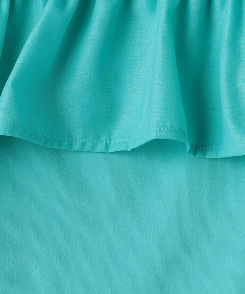 green label relaxing（グリーンレーベルリラクシング）の「TJ カット×布帛 フリルノースリーブ / キッズ 100cm-130cm -吸水速乾-（タンクトップ・キッズ・ライラック/ダークグレー/オフホワイト/ターコイズブルー・120cm/130cm/100cm/110cm）」の22枚目の写真