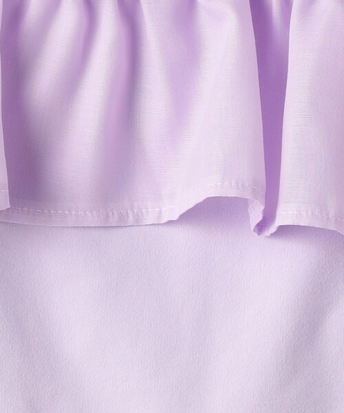 green label relaxing（グリーンレーベルリラクシング）の「TJ カット×布帛 フリルノースリーブ / キッズ 100cm-130cm -吸水速乾-（タンクトップ・キッズ・ライラック/ダークグレー/オフホワイト/ターコイズブルー・120cm/130cm/100cm/110cm）」の10枚目の写真