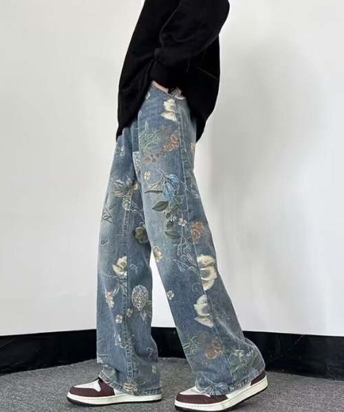 B.R.U（ブル）の「花柄デニムパンツ（デニムパンツ・メンズ・ブルー・LARGE/MEDIUM）」の9枚目の写真
