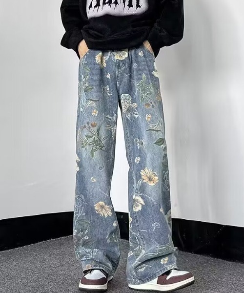 B.R.U（ブル）の「花柄デニムパンツ（デニムパンツ・メンズ・ブルー・LARGE/MEDIUM）」の5枚目の写真