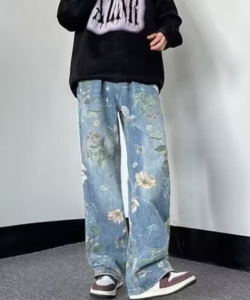B.R.U（ブル）の「花柄デニムパンツ（デニムパンツ・メンズ・ブルー・LARGE/MEDIUM）」の6枚目の写真