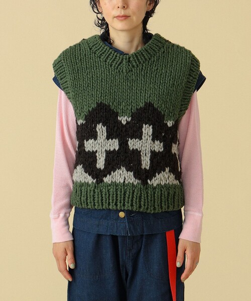 BEAMS BOY(ビームスボーイ)の「maturely / バルキー ベスト(ベスト・レディース・オリーブ/ネイビー・ONE SIZE)」の9枚目の写真