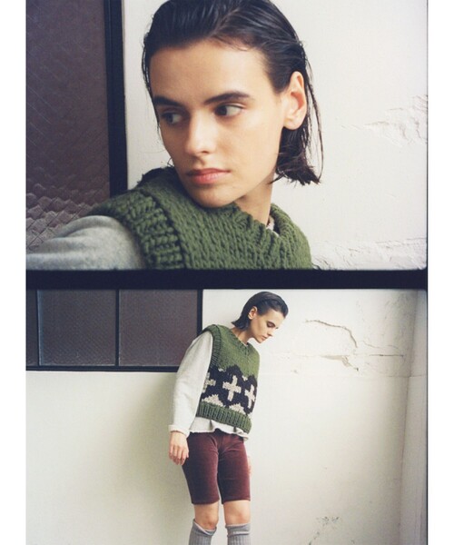 BEAMS BOY(ビームスボーイ)の「maturely / バルキー ベスト(ベスト・レディース・オリーブ/ネイビー・ONE SIZE)」の15枚目の写真