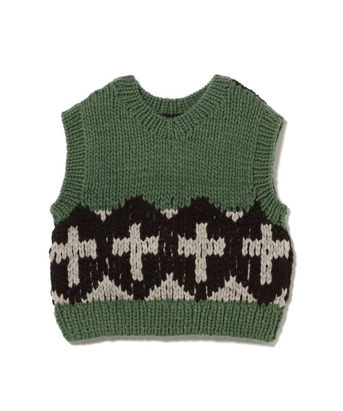 BEAMS BOY(ビームスボーイ)の「maturely / バルキー ベスト(ベスト・レディース・オリーブ/ネイビー・ONE SIZE)」の17枚目の写真