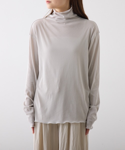 コットンシアーハイネックカットソー（Tシャツ/カットソー）｜PUAL CE