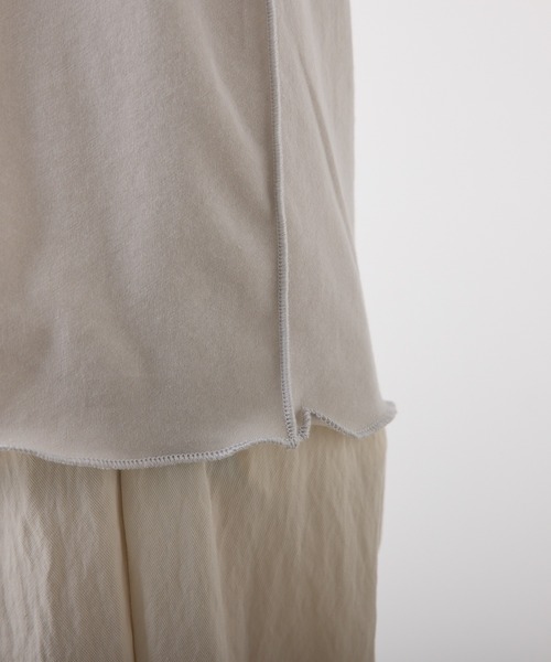 PUAL CE CIN（ピュアルセシン）の「コットンシアーハイネックカットソー（Tシャツ/カットソー・レディース・オフホワイト/ブラック/ライトグレー/オレンジ・FREE）」の22枚目の写真