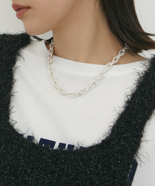 VIS(ビス)の「CASUAL ミックスメッキチェーンネックレス(ネックレス・レディース・シルバー/ゴールド・FREE)」の1枚目の写真