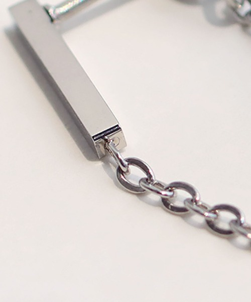 abaskdesign(アバスクデザイン)の「金属アレルギー対応 ロッドチェーンステンレスピアス(ピアス(両耳用)・レディース・シルバー/ゴールド・FREE)」の10枚目の写真