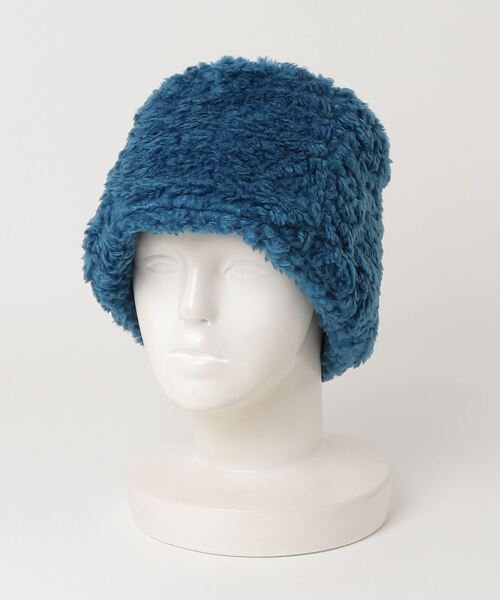 AWESOME NEEDS(オーサムニーズ)の「FUR LAMPSHADE HAT SNOW(ハット・レディース・グレー/ブルー・FREE)」の5枚目の写真