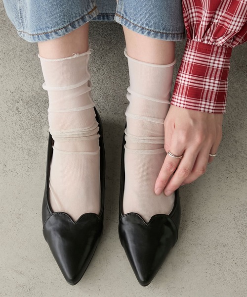 BONLECILL(ボンルシール)の「アソート ハート/ダブルリボン ポインテッドパンプス/バレエシューズ(パンプス・レディース・ブラック系/ブラック/アイボリー/レッド系/ブラック系1/レッド・XL/L/M/S)」の9枚目の写真