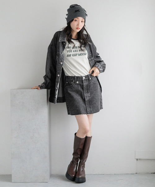 LOWRYS FARM(ローリーズファーム)の「CONE/ミニSK 131363(デニムスカート・レディース・ブラック/ブルー・MEDIUM/LARGE)」の17枚目の写真