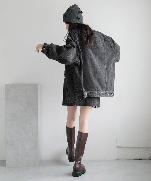 LOWRYS FARM(ローリーズファーム)の「CONE/ミニSK 131363(デニムスカート・レディース・ブラック/ブルー・MEDIUM/LARGE)」の15枚目の写真