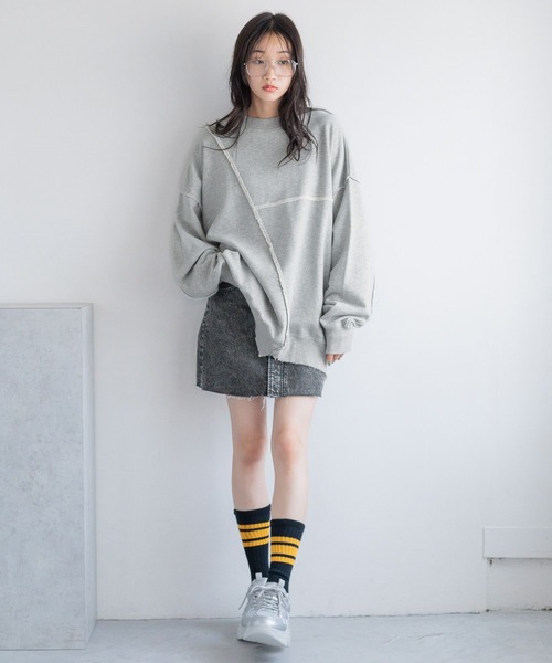 LOWRYS FARM(ローリーズファーム)の「CONE/ミニSK 131363(デニムスカート・レディース・ブラック/ブルー・MEDIUM/LARGE)」の7枚目の写真