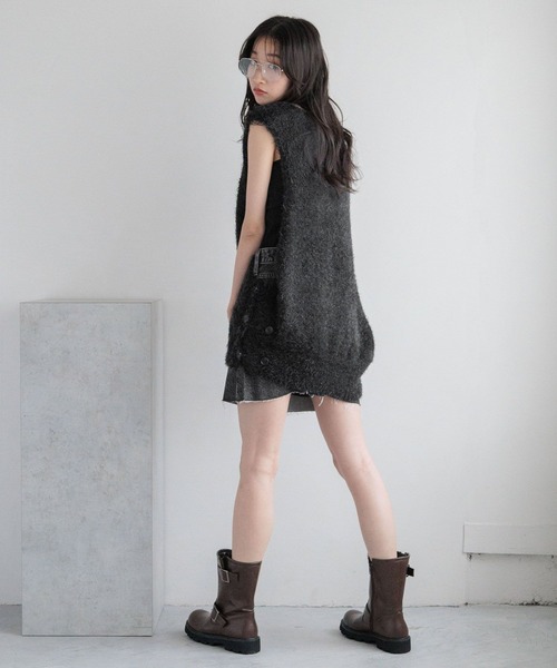 LOWRYS FARM(ローリーズファーム)の「CONE/ミニSK 131363(デニムスカート・レディース・ブラック/ブルー・MEDIUM/LARGE)」の3枚目の写真