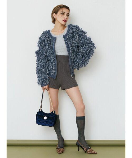 EVRIS（エヴリス）の「キルティングポケットショルダーBAG（ショルダーバッグ・レディース・ブルー/ブラック/ピンク・FREE）」の5枚目の写真