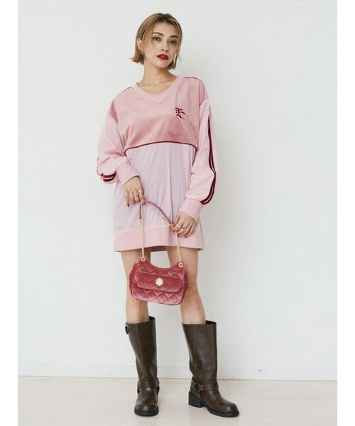 EVRIS（エヴリス）の「キルティングポケットショルダーBAG（ショルダーバッグ・レディース・ブルー/ブラック/ピンク・FREE）」の6枚目の写真