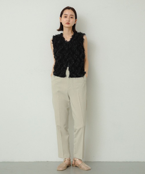 SENSE OF PLACE by URBAN RESEARCH(センスオブプレイスバイアーバンリサーチ)の「『UR TECH DRYLUXE』リネンライクテーパードパンツ(その他パンツ・レディース・ライトベージュ/ブラック/ネイビー・SMALL/MEDIUM/LARGE)」の9枚目の写真
