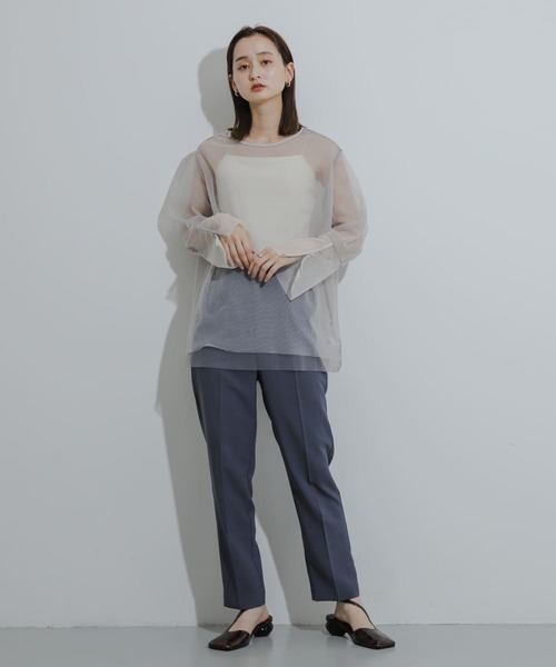 SENSE OF PLACE by URBAN RESEARCH(センスオブプレイスバイアーバンリサーチ)の「『UR TECH DRYLUXE』リネンライクテーパードパンツ(その他パンツ・レディース・ライトベージュ/ブラック/ネイビー・SMALL/MEDIUM/LARGE)」の17枚目の写真