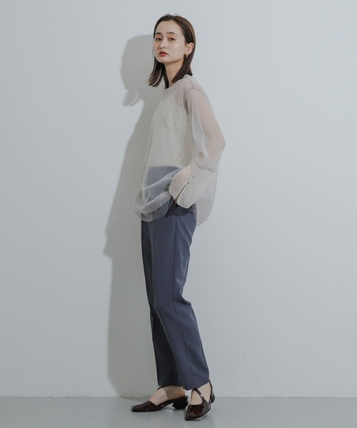 SENSE OF PLACE by URBAN RESEARCH(センスオブプレイスバイアーバンリサーチ)の「『UR TECH DRYLUXE』リネンライクテーパードパンツ(その他パンツ・レディース・ライトベージュ/ブラック/ネイビー・SMALL/MEDIUM/LARGE)」の18枚目の写真