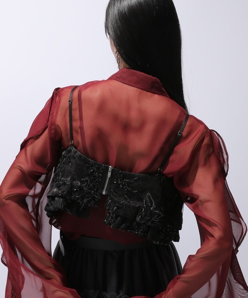 HARE（ハレ）の「2WAYデザインビスチェ(HARE)（ベスト・レディース・シルバー/ブラック・FREE）」の7枚目の写真