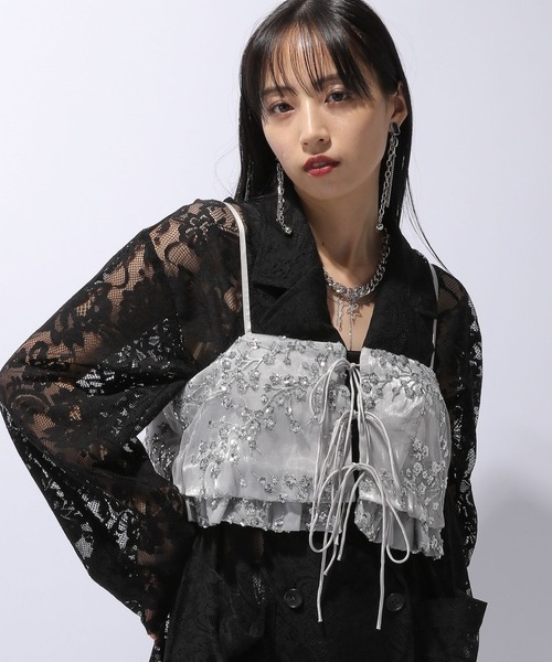 HARE（ハレ）の「2WAYデザインビスチェ(HARE)（ベスト・レディース・シルバー/ブラック・FREE）」の11枚目の写真