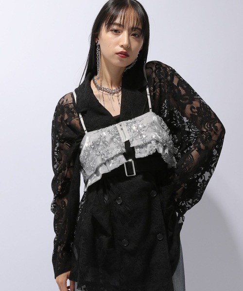 HARE（ハレ）の「2WAYデザインビスチェ(HARE)（ベスト・レディース・シルバー/ブラック・FREE）」の12枚目の写真