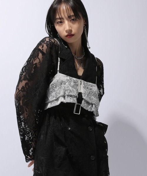 HARE（ハレ）の「2WAYデザインビスチェ(HARE)（ベスト・レディース・シルバー/ブラック・FREE）」の13枚目の写真