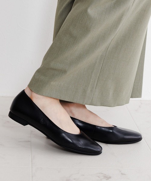 Made in Japan】【卑弥呼】【撥水】1.5㎝ヒールブラックパンプス