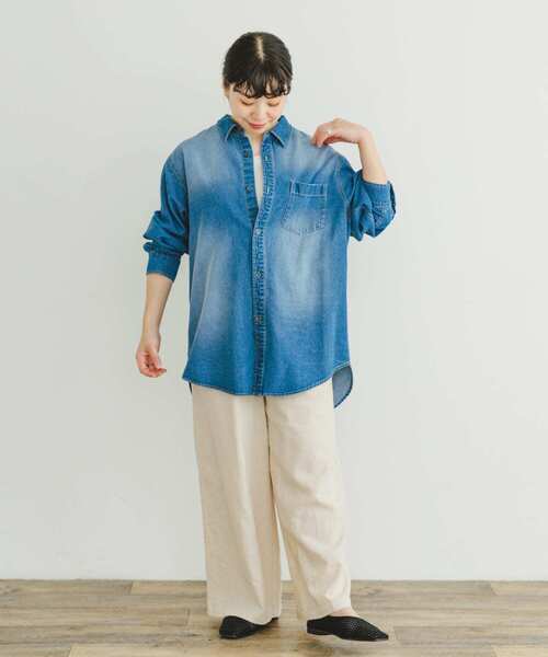 ITEMS URBANRESEARCH（アイテムズ アーバンリサーチ）の「デニムシャツ（シャツ/ブラウス・レディース・インディゴブルー/ライトブルー・FREE）」の16枚目の写真