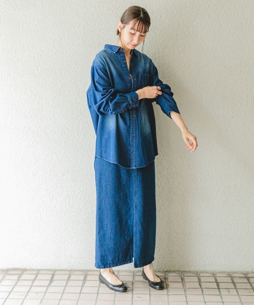 ITEMS URBANRESEARCH（アイテムズ アーバンリサーチ）の「デニムシャツ（シャツ/ブラウス・レディース・インディゴブルー/ライトブルー・FREE）」の13枚目の写真