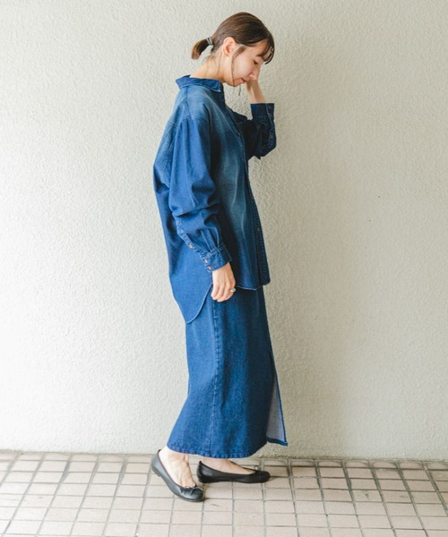 ITEMS URBANRESEARCH（アイテムズ アーバンリサーチ）の「デニムシャツ（シャツ/ブラウス・レディース・インディゴブルー/ライトブルー・FREE）」の12枚目の写真